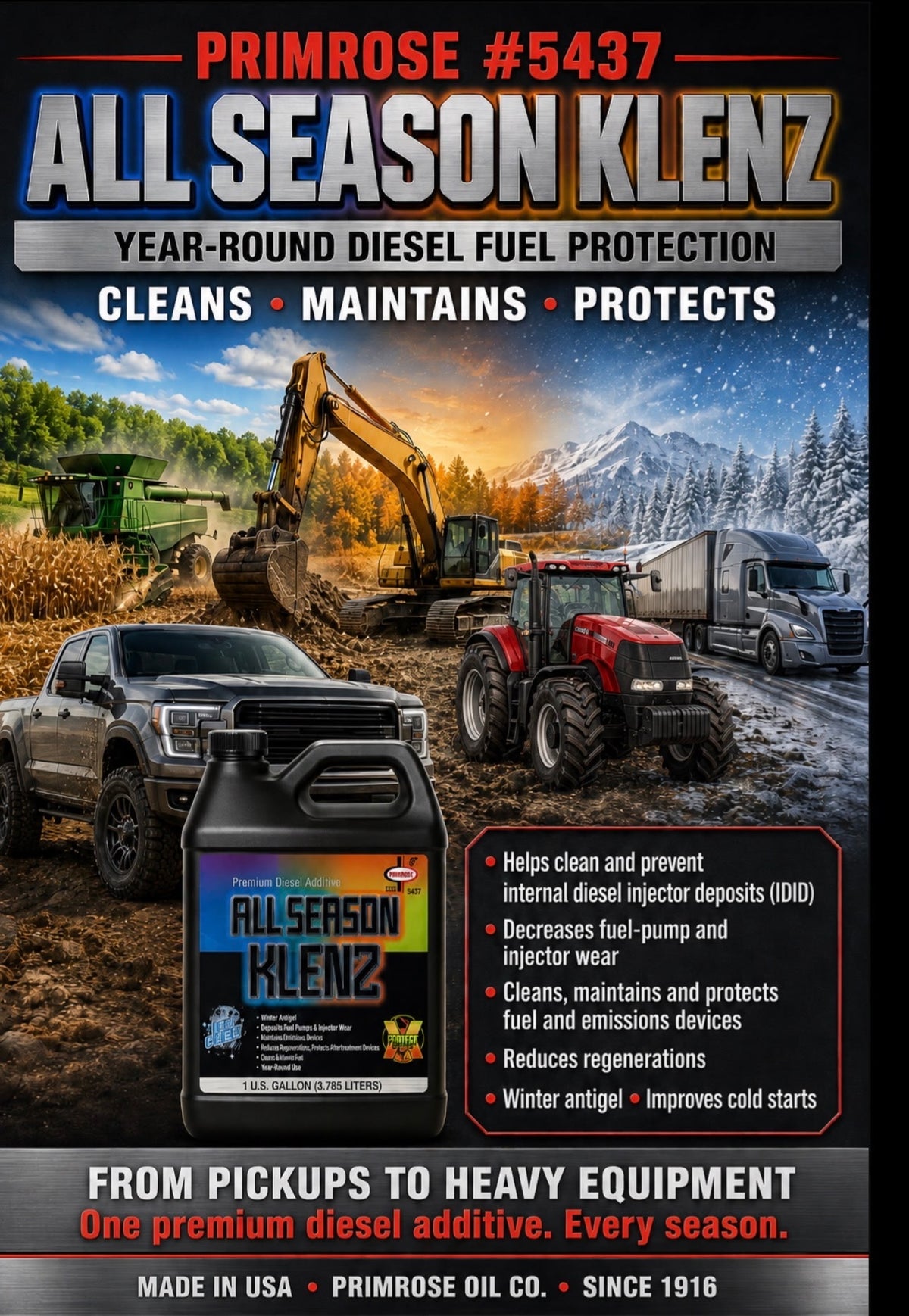 Primrose All Season Klenz 5437 Fuel Treatment with Ice Check and Xtreme Torque